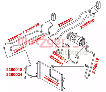 2360038 трубка кондиционера METZGER 2360038